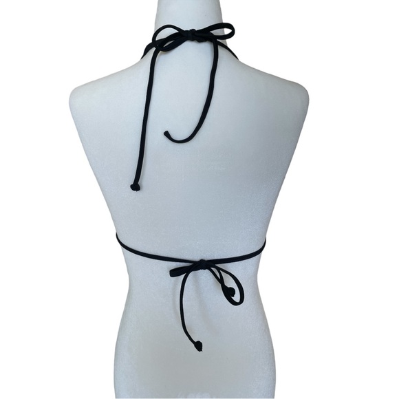 TRIANGLE BIKINI TOP. BLACK. LARGE. - Picture 2 of 3